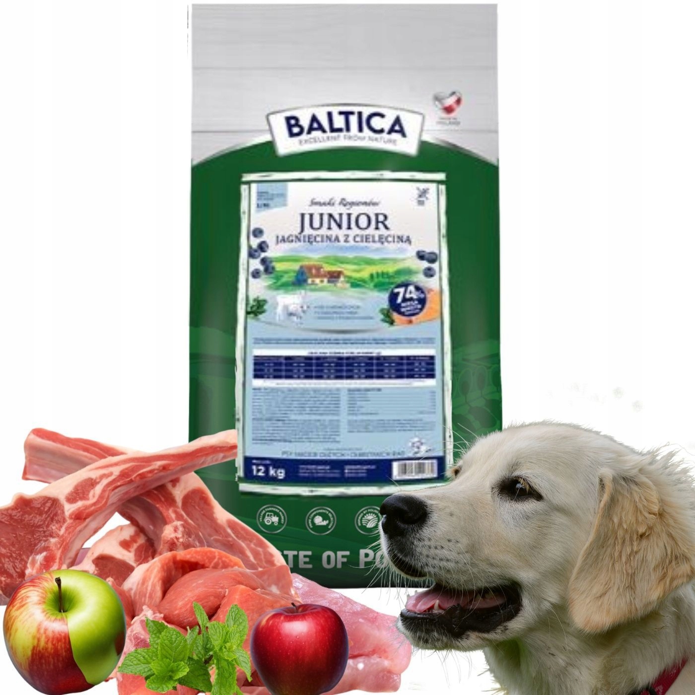 Baltica Smaki Regionów Junior Jagnięcina z Cielęciną 12kg L XL