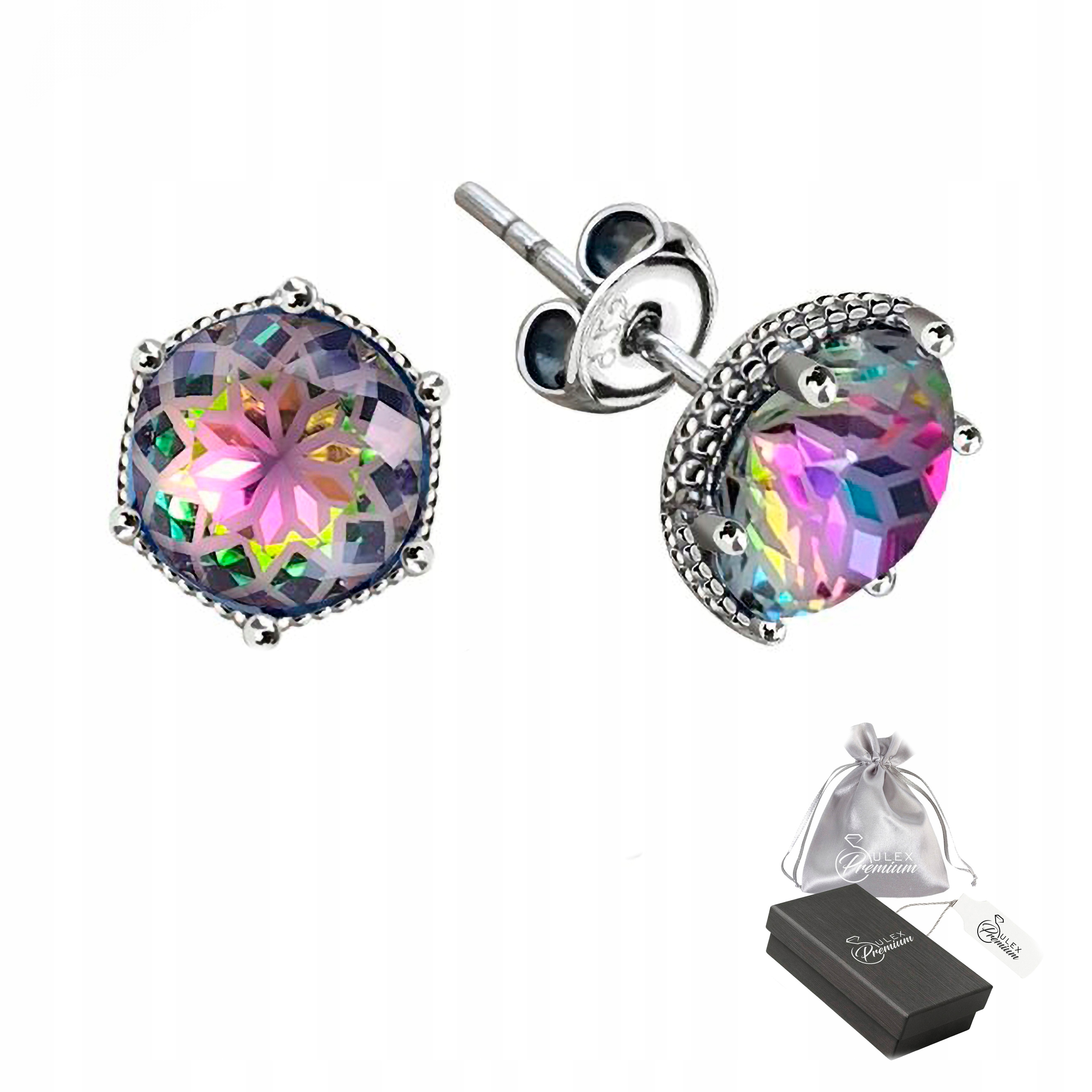 Náušnice Malé kulaté stříbrné tyčinky pr.925 Krásný Křišťál Volcano