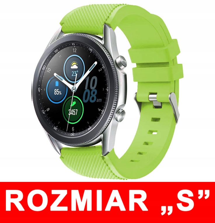 Limonkowy Pasek Samsung Galaxy Watch 3 45mm, Rozmiar S (Tech-Band)
