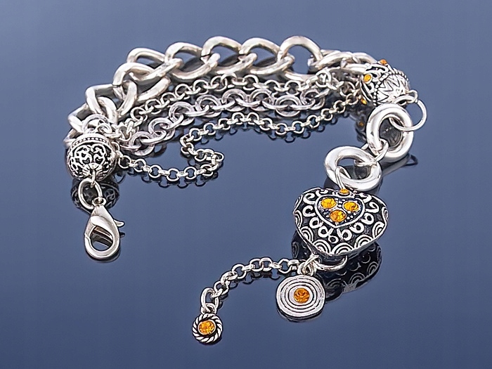 

Srebrna bransoletka Charms