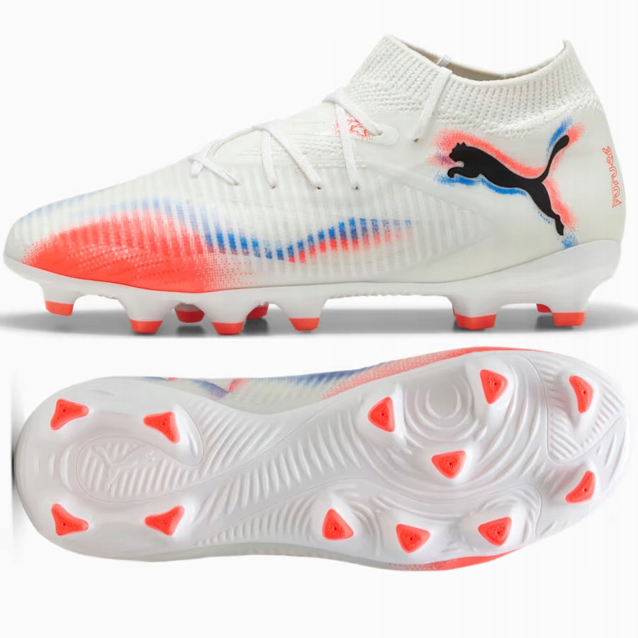 Puma Future 8 Pro Jr Fg/ag -37 Dětské lankové boty bílé barvy