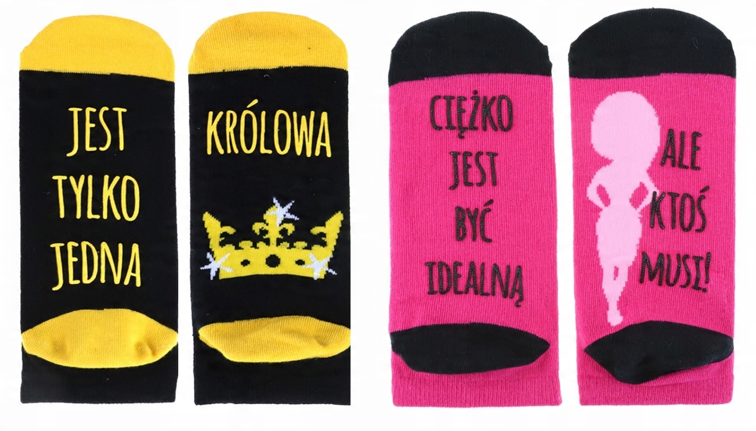 

2X Stopki Skarpetki Śmieszne napisy prezent 38-41