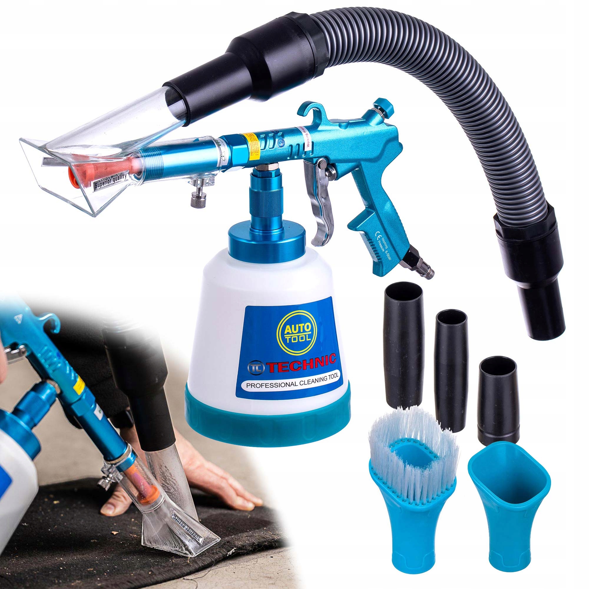 Extrakčná Pištoľ Na Pranie Čalúnenia S Odsávaním Do Vysávača