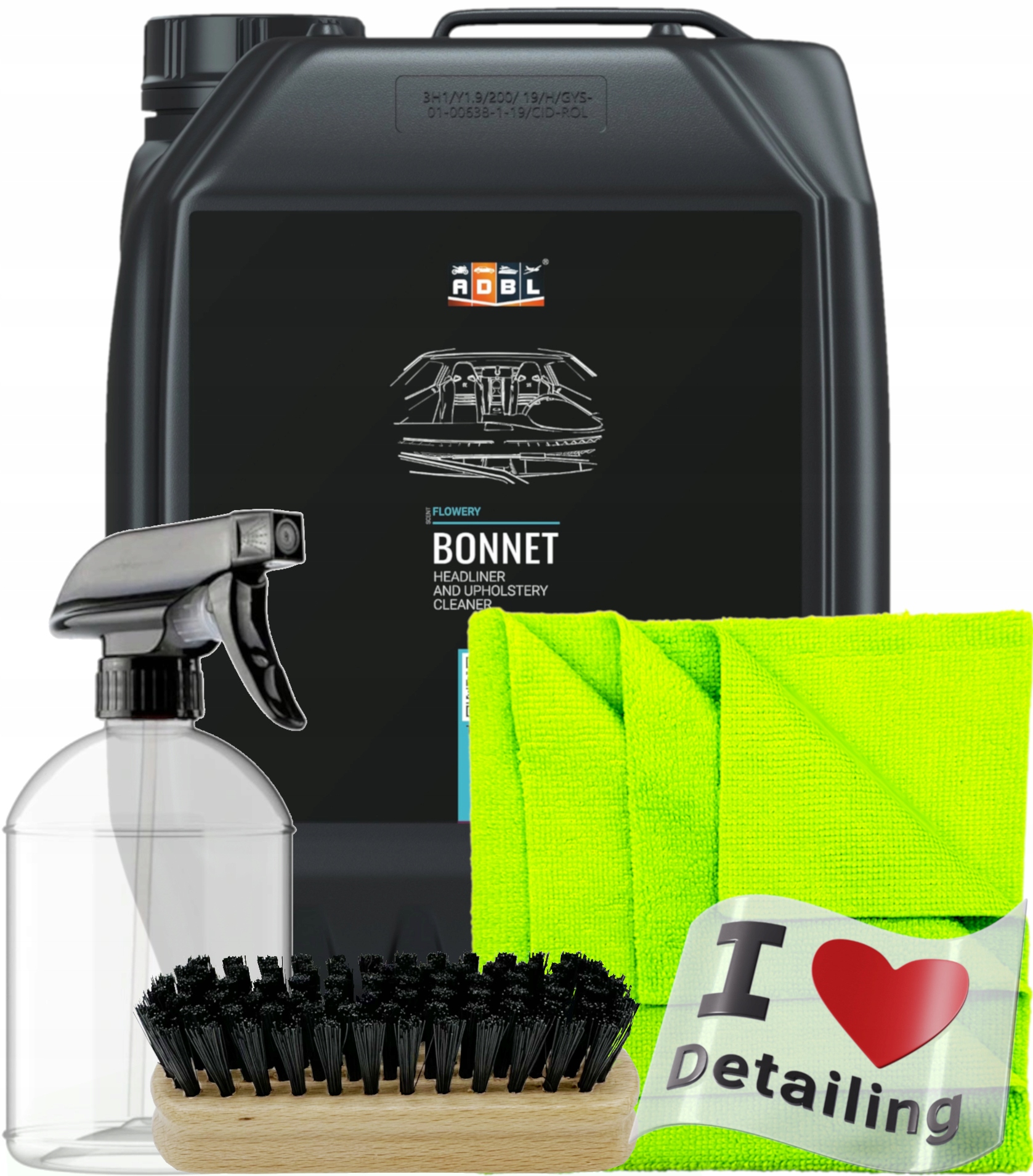 ADBL BONNET PRANIE CZYSZCZENIE PODSUFITKI TAPICERKI AUTA 5000 ml Rodzaj czyszczenie tekstyliów