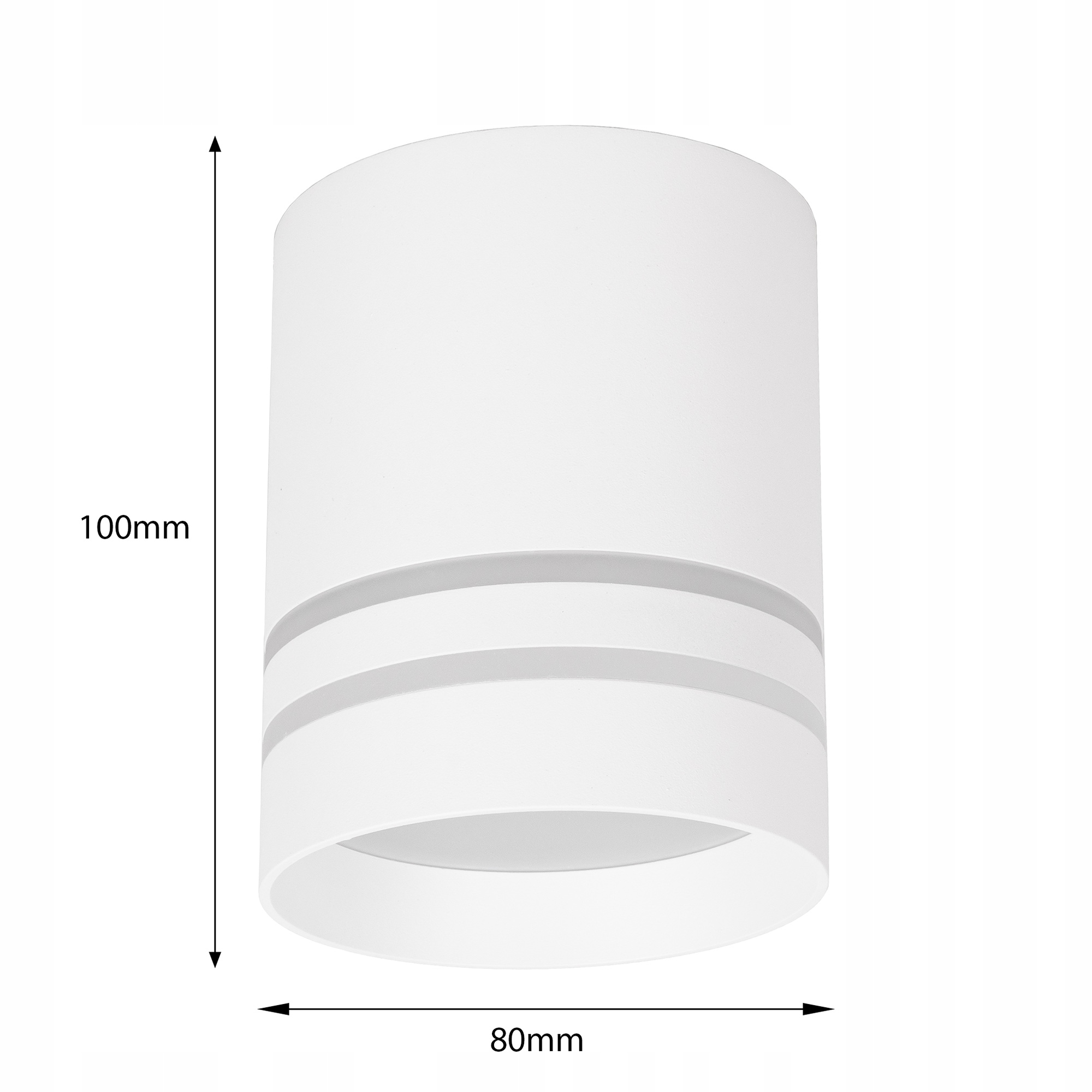 OPRAWA HALOGENOWA natynkowa TUBA LED GU10 80x100mm sufitowa BIAŁA spot Rodzaj spot