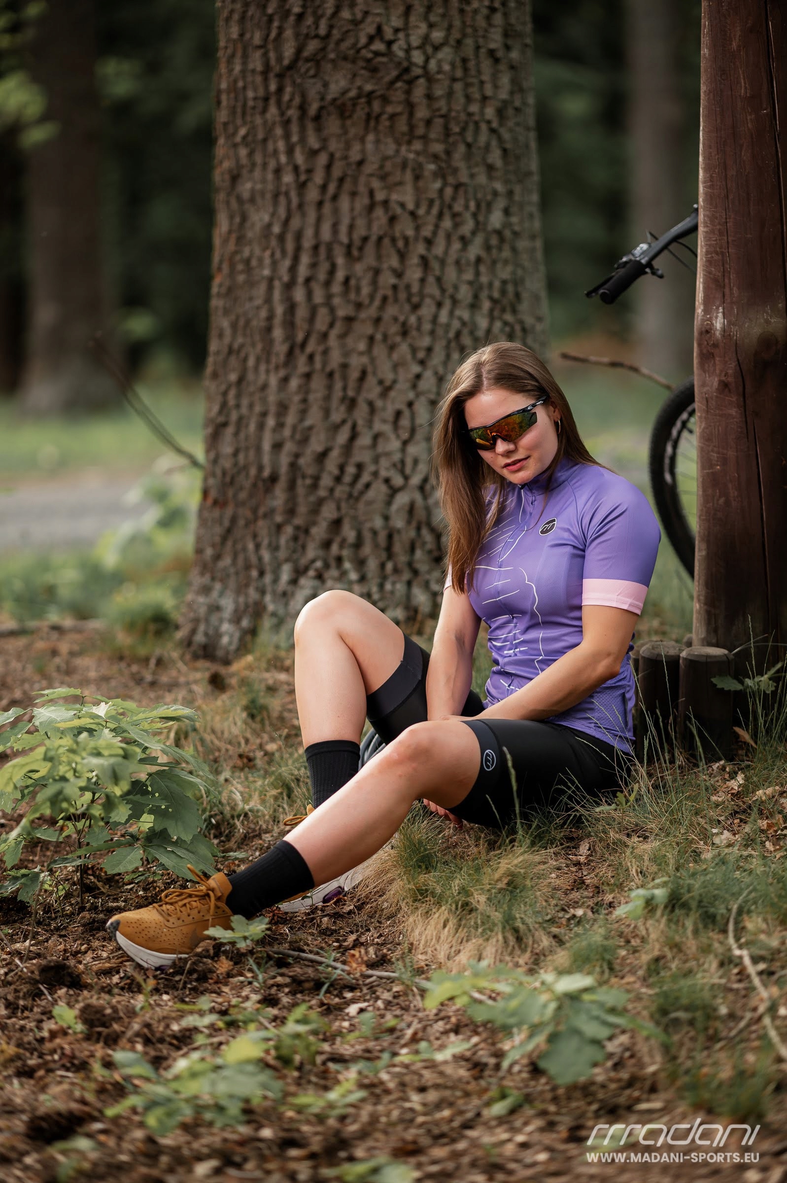 Madani: koszulka rowerowa damska VIOLETTA, r. L Materiał dominujący poliester