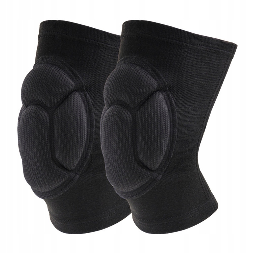 Knee Pads Czarne Z Gumowaną Warstwą Do Sportów