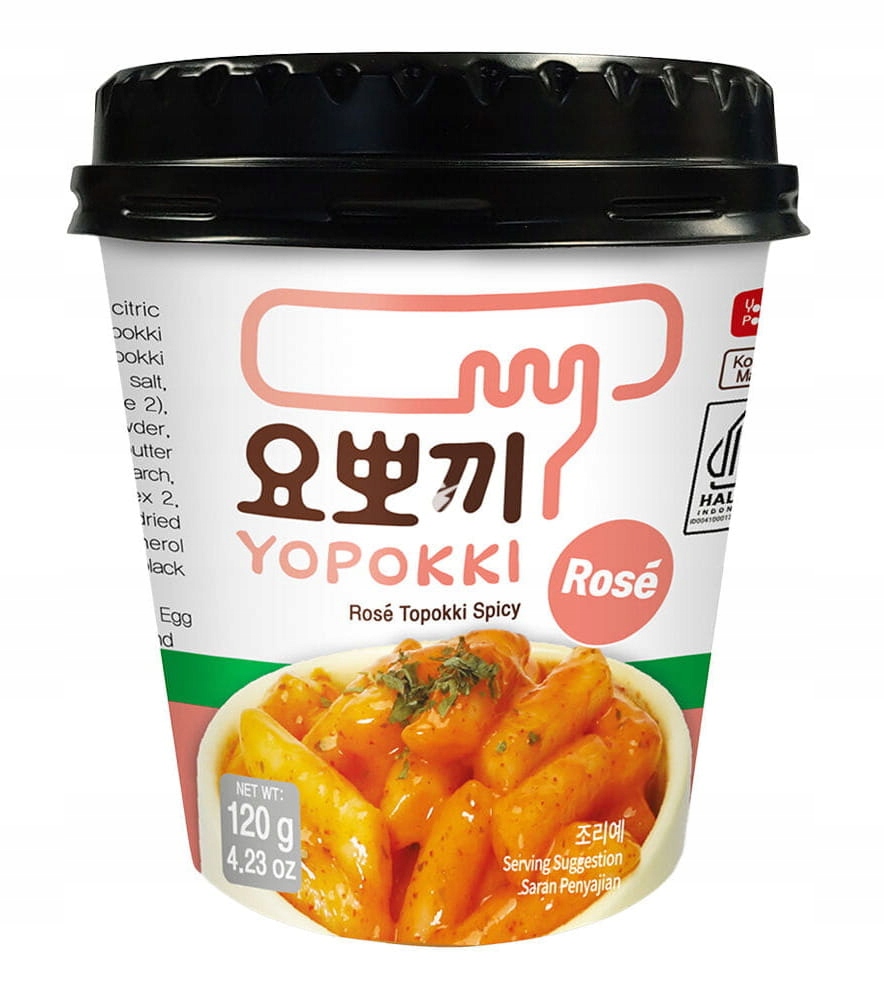 Yopokki Halal Topokki Rose Spicy Cup 120g Korea