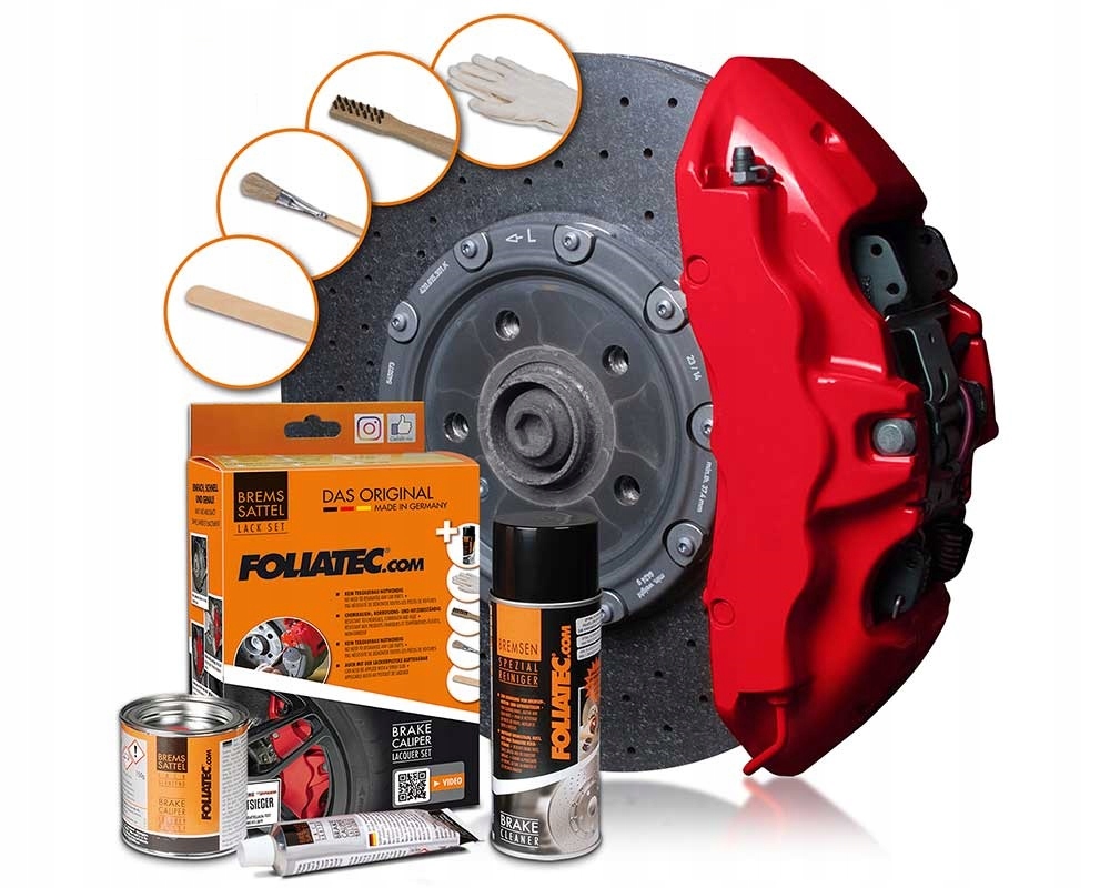 Foliatec lakier farba do zacisków hamulcowych Racing Rosso