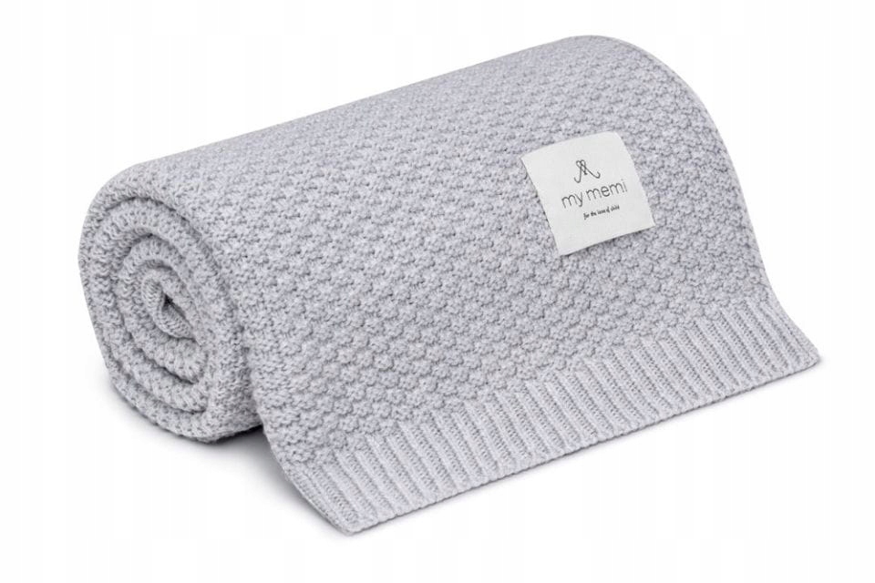 

Koc 100% Wełna Merino Premium Grey My Memi