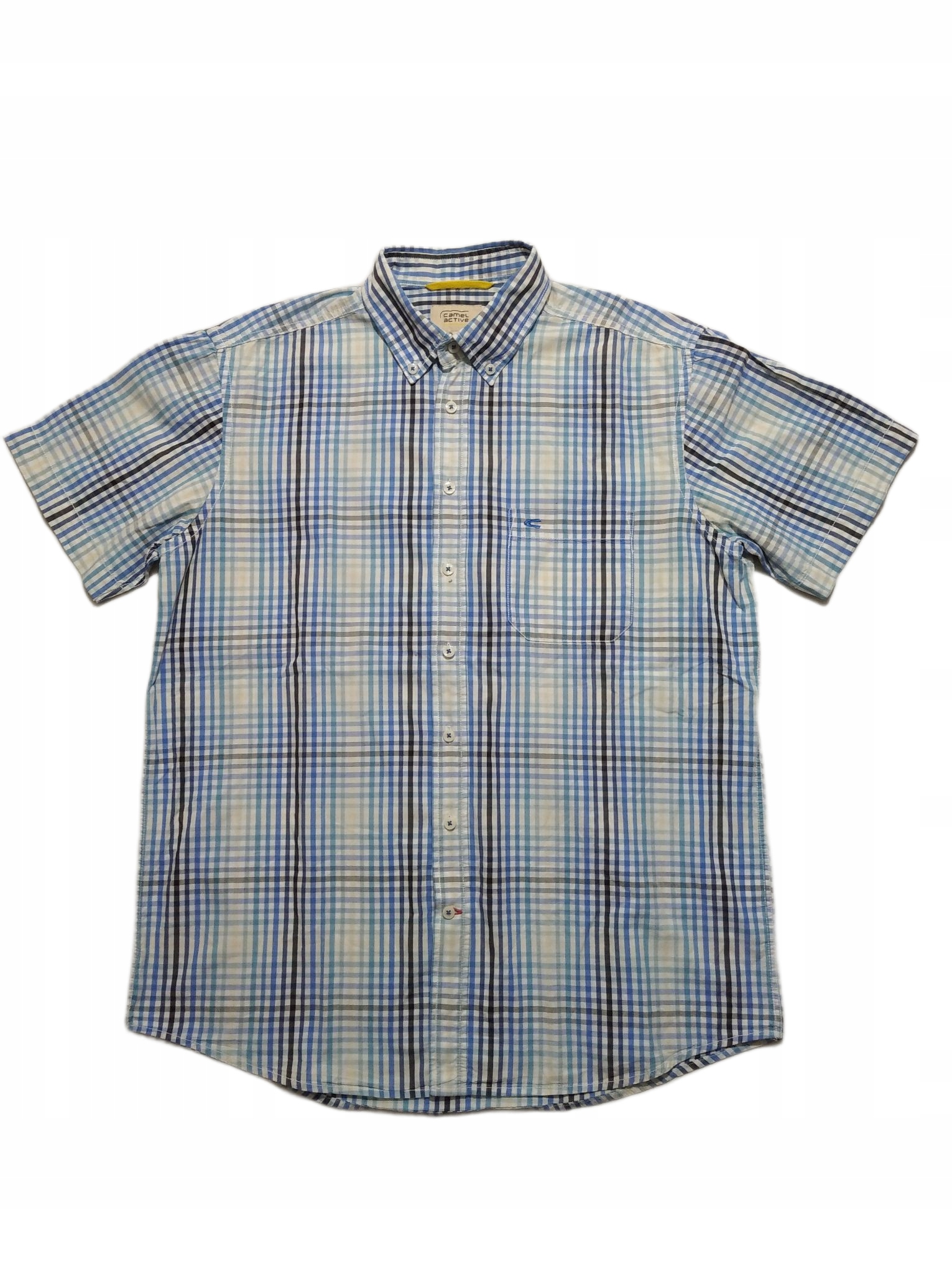 Koszula męska nieb kratka krótki ręk CAMEL ACTIVE