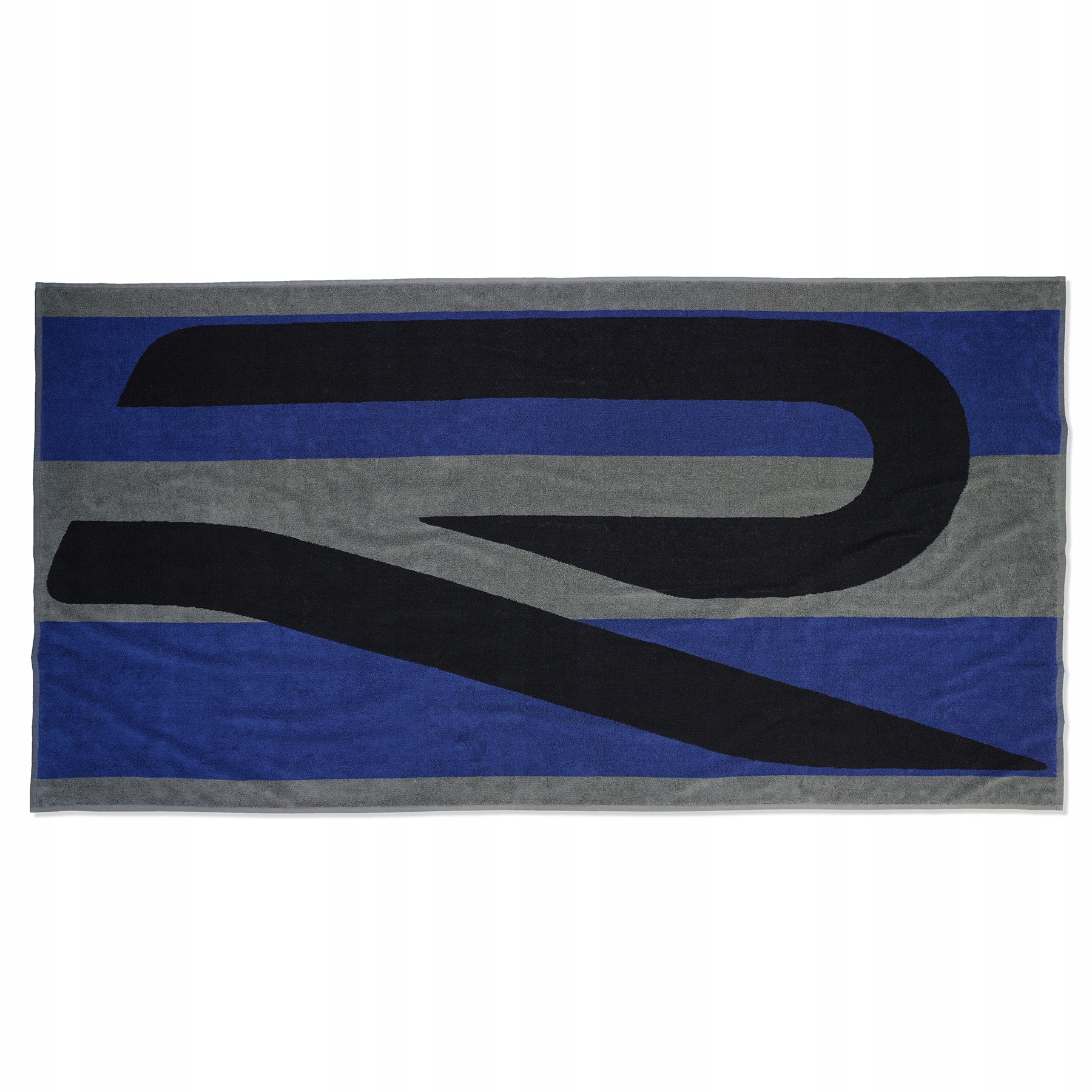 Oryg ręcznik kąpielowy VW R plażowy czarny/niebieski/szary 180X80 5H6084500