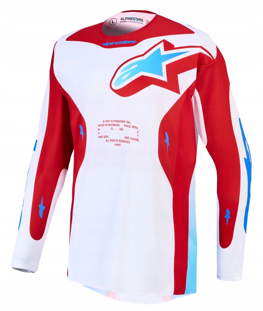 Mikina Na Crossa Quada Alpinestars Racer Hunt Wh/rd/bl (s) 3760727-2083-S