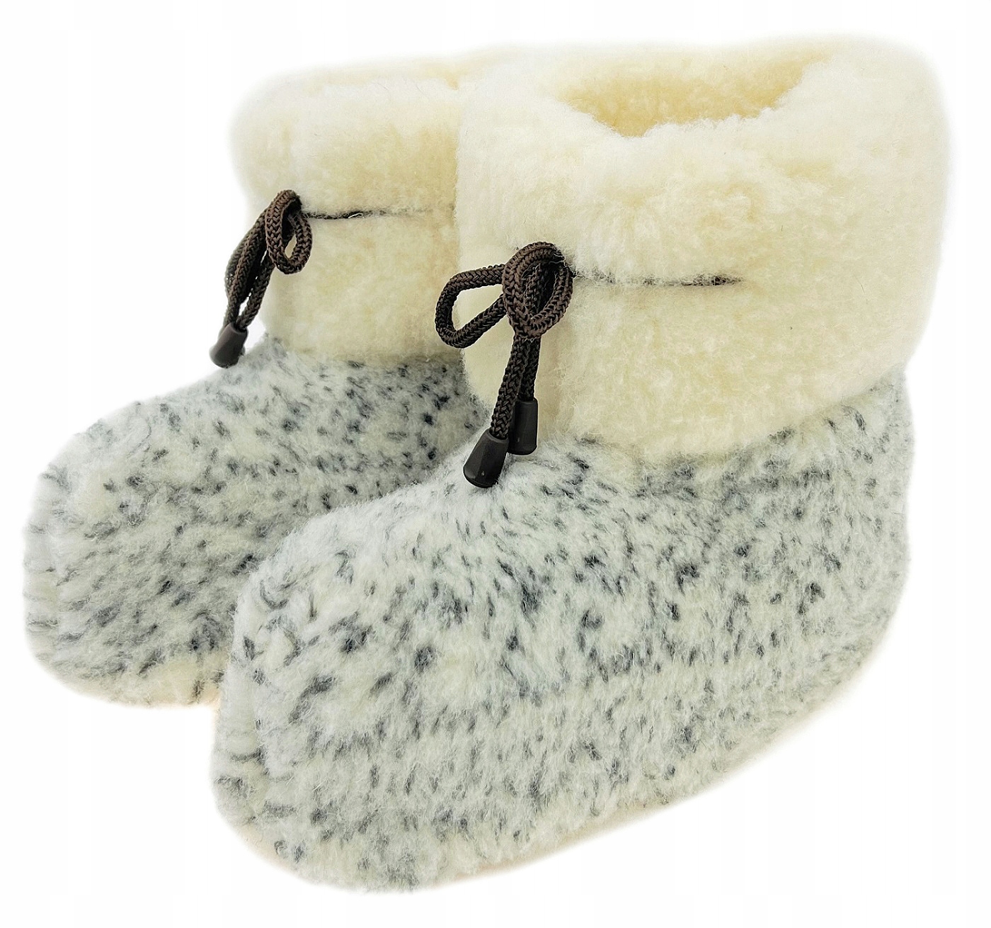 Wełna Naturalna Kapcie Bambosze Domowe Ciepłe *37* Kolekcja Jesień Zima Świąteczne Prezent