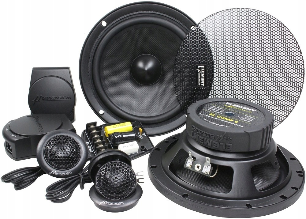 Sada Automobilových reproduktorů u-Dimension El Comp 6 165 mm 16,5 cm 2x70 W