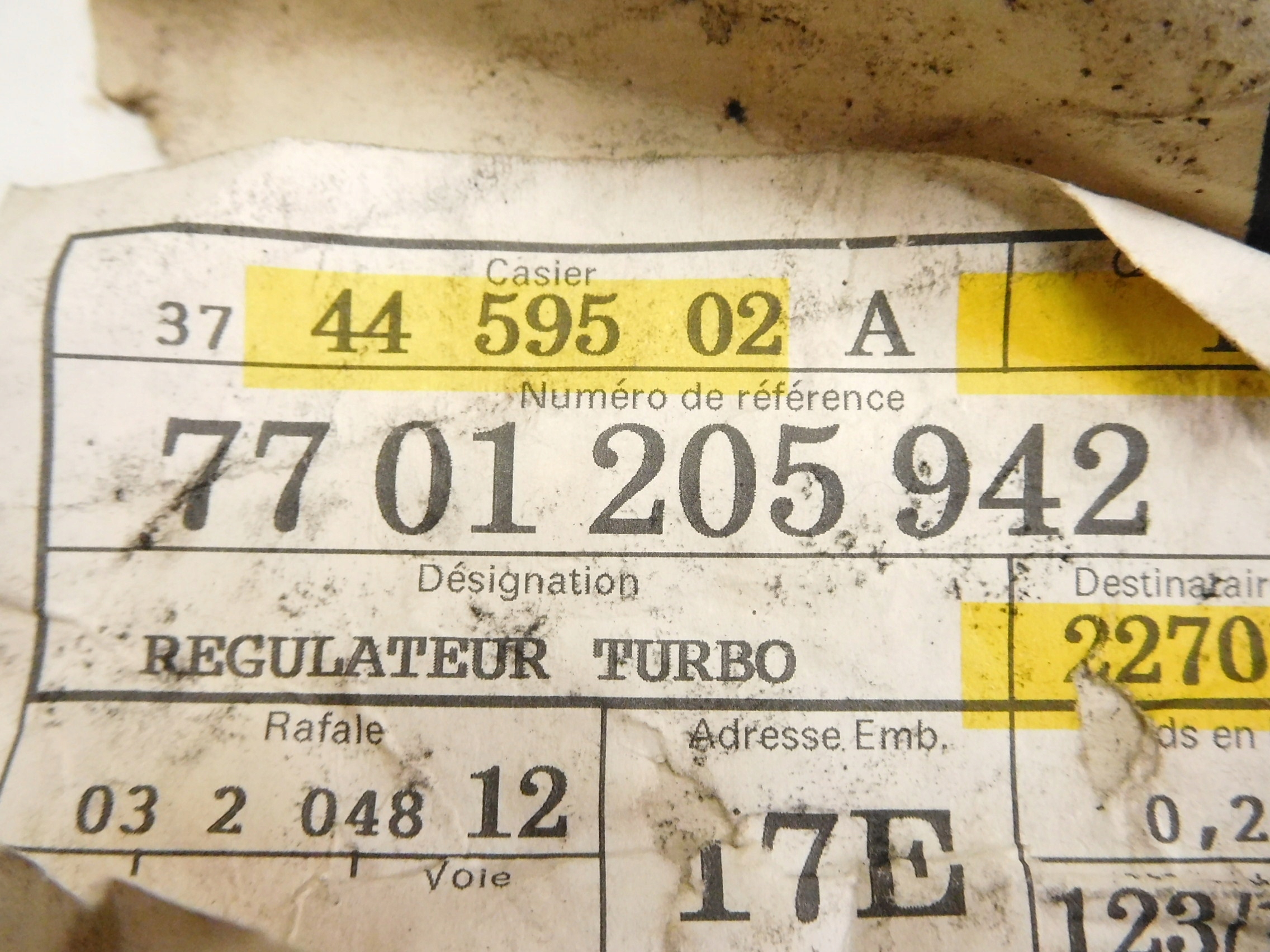 регулятор ESPACE III IV LAGUNA 7701205942