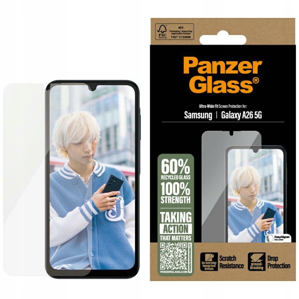 Tvrzené Sklo Pro Samsung Galaxy A26 5G Panzerglass Ultra-wide Fit