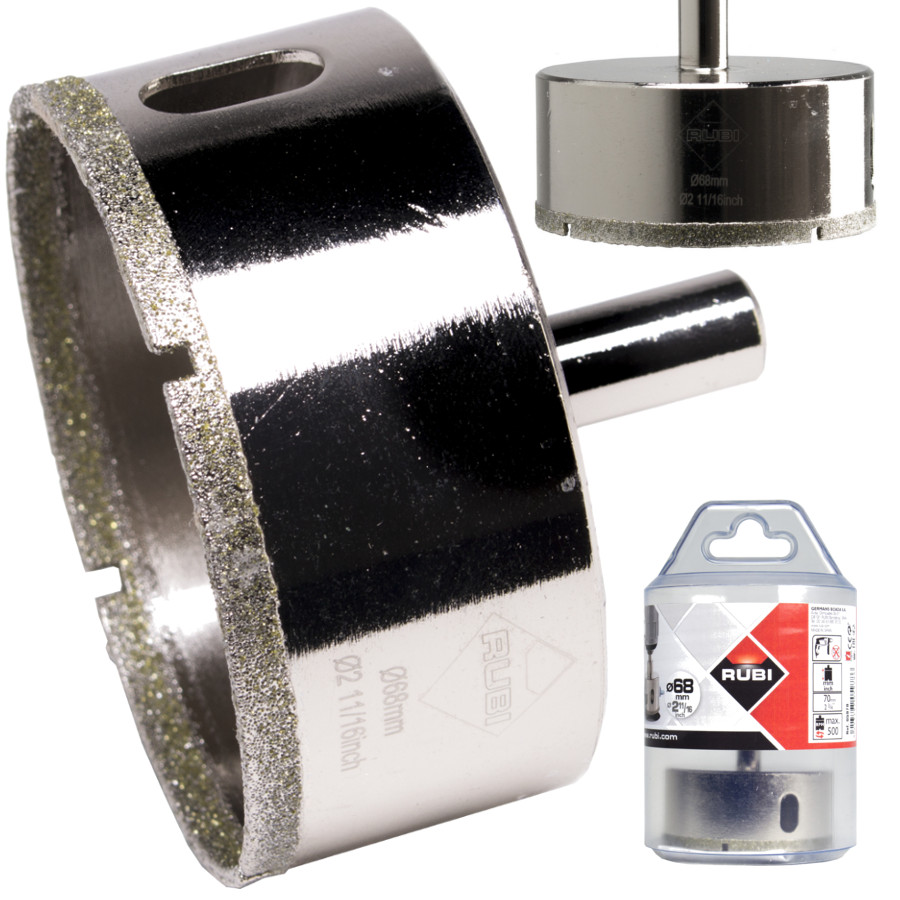 

Rubi Wiertło diamentowe 68mm marmur szkło ceramika