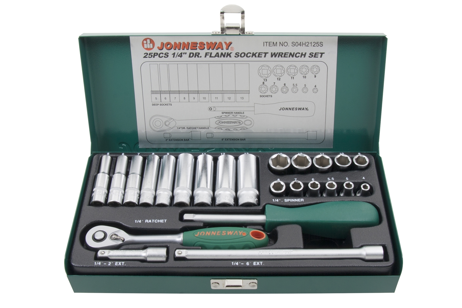 Zestaw 25szt. narzędzi 1/4'' S04H2125S Jonnesway