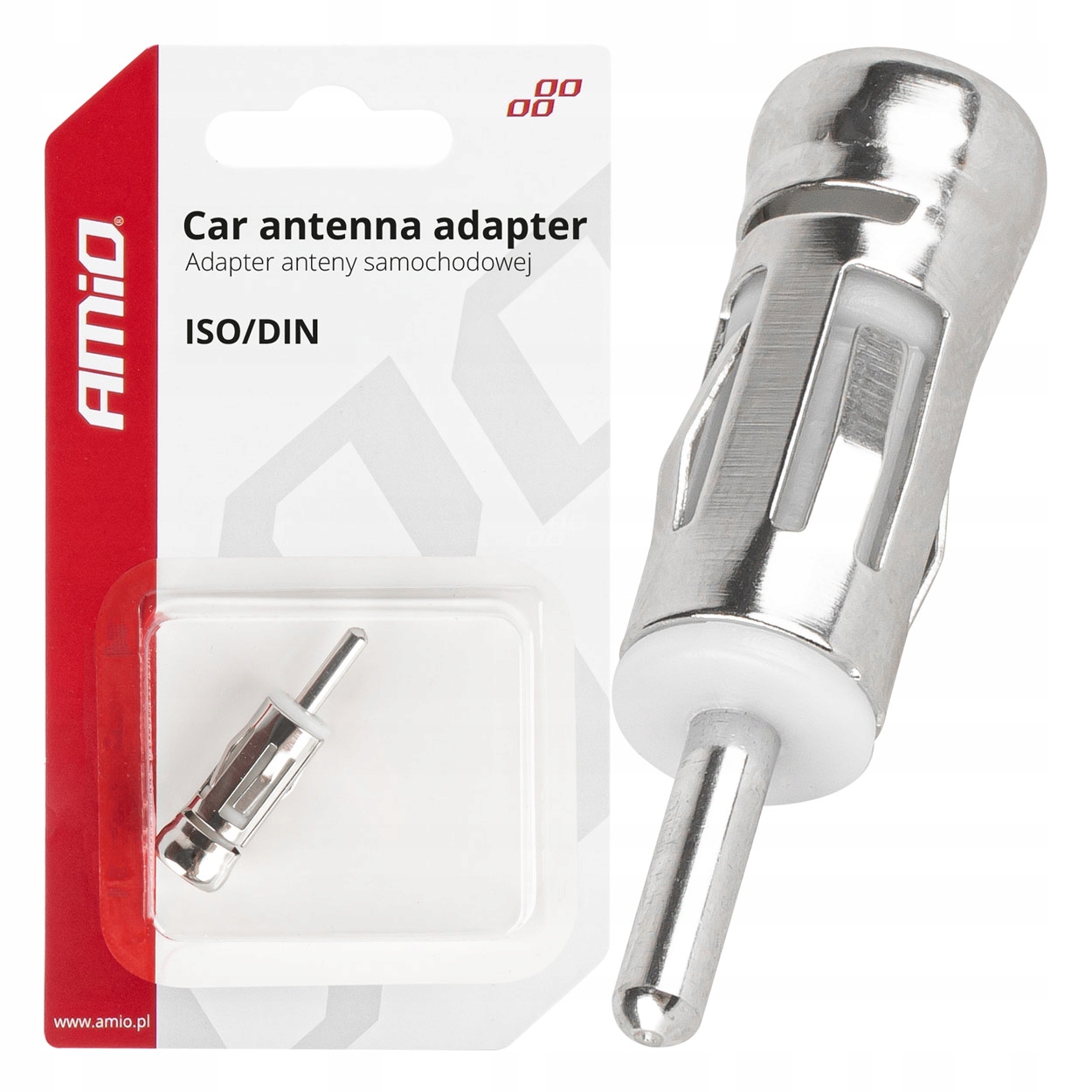 Adapter antenowy redukcja wtyk Iso Din prosty AMIO-03966