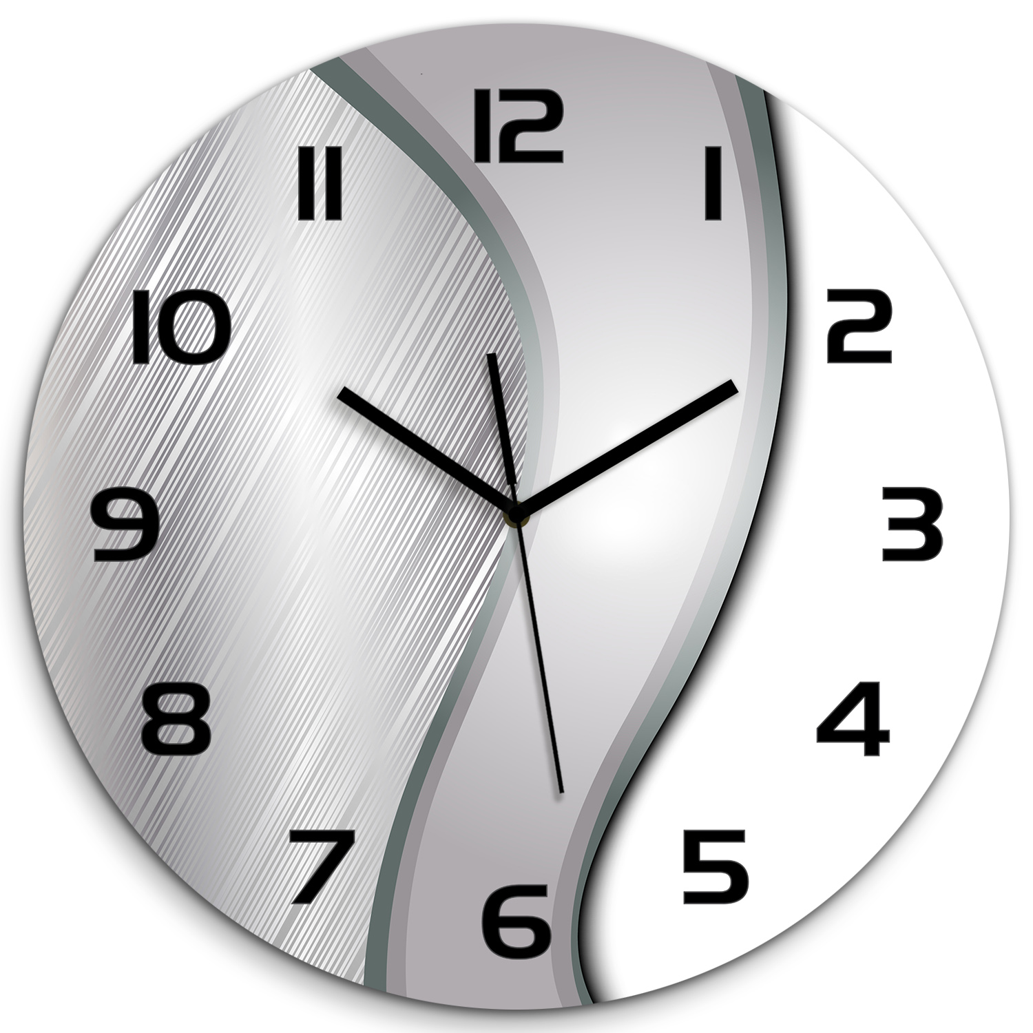 

Zegar szklany na ścianę Metalowa abstrakcja fi 60