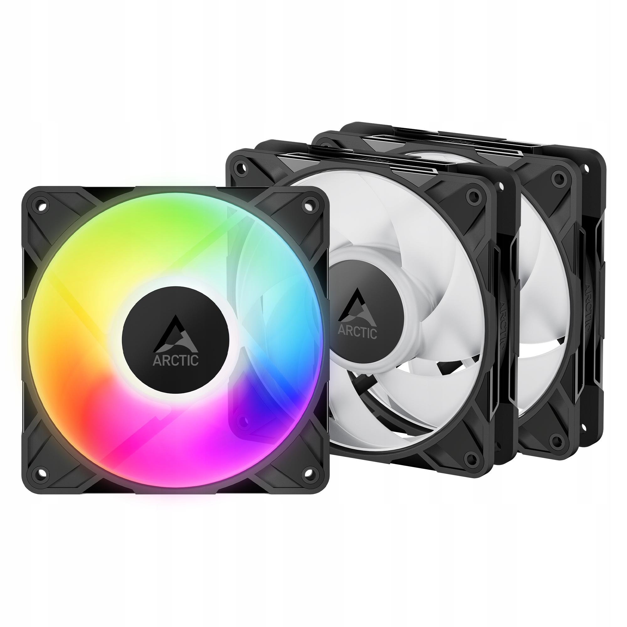 Arctic P12 Pro A-rgb 3 kusy 120 mm Pwm ventilátor s A-rgb podsvícením