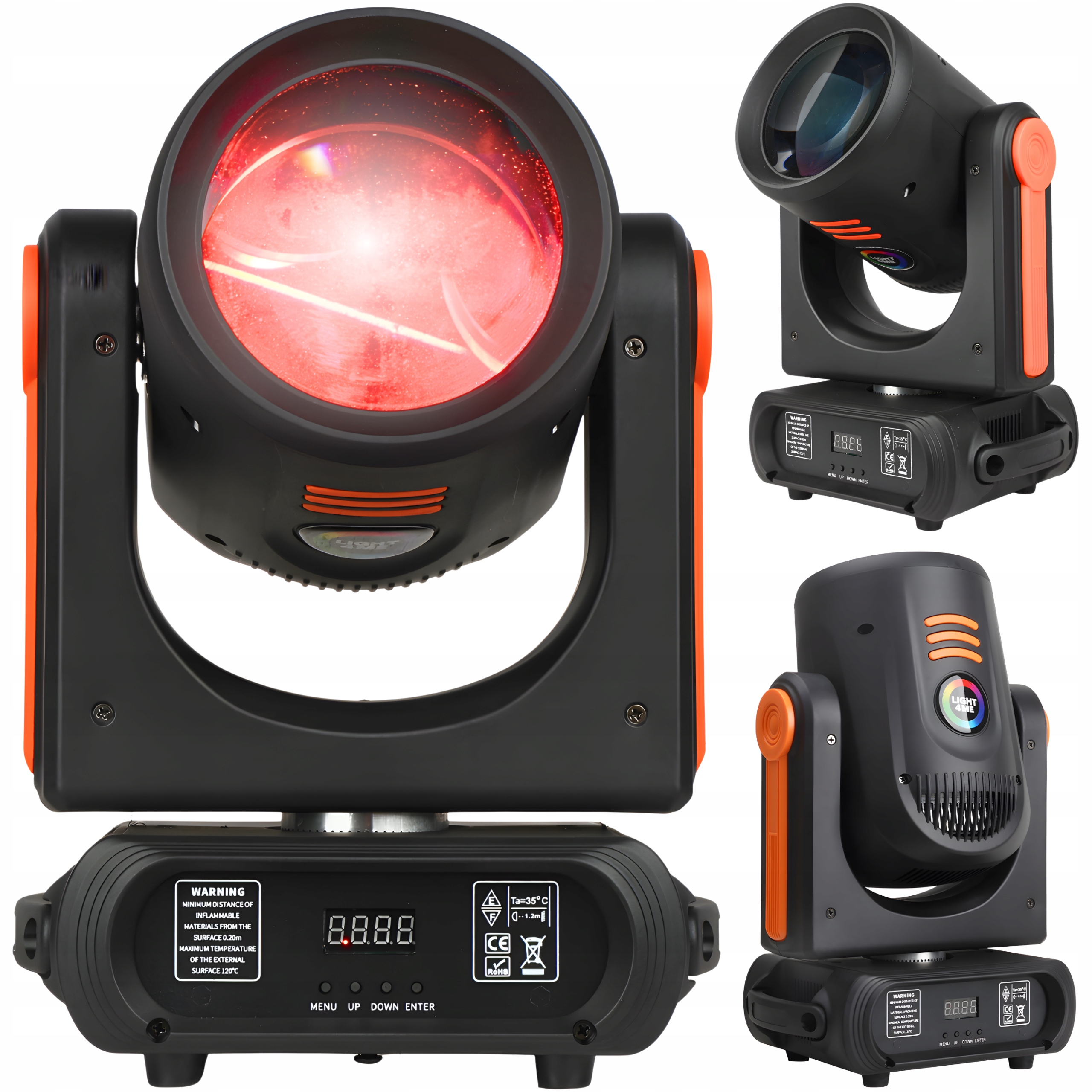 Pohyblivá Hlava Beam Jevištní Osvětlení DMX LIGHT4ME Orbeam 150W Led
