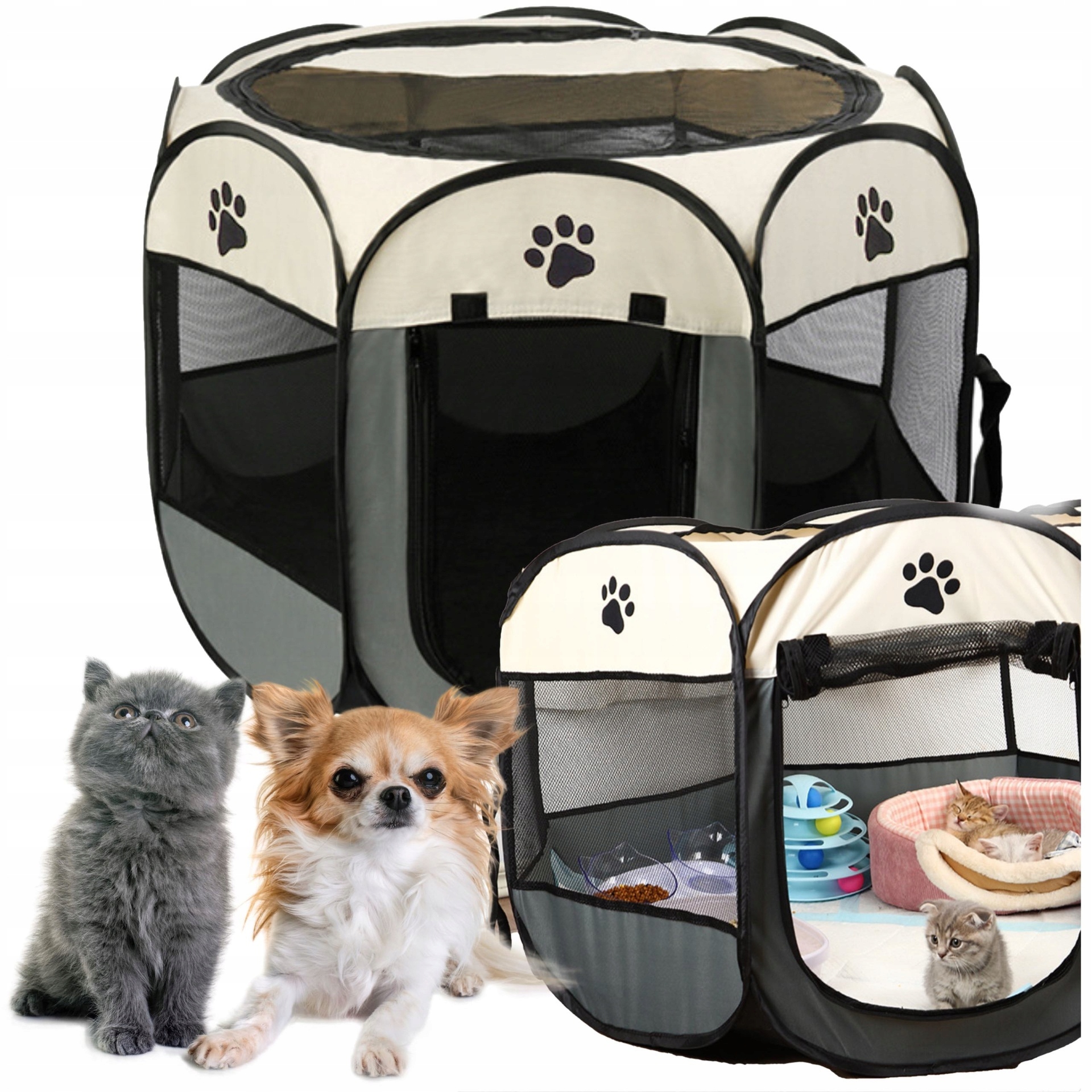 Levně Skládací Kotec Pro Psa Kočku Králíka Štěňat Pelíšek Do Domácnosti 74*43