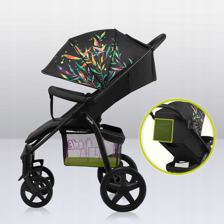 WÓZEK SPACEROWY SKŁADANY LIONELO ANNET DO 22KG DODATKI MOSKITIERA OCIEPLACZ Wysokość produktu po złożeniu 44 cm