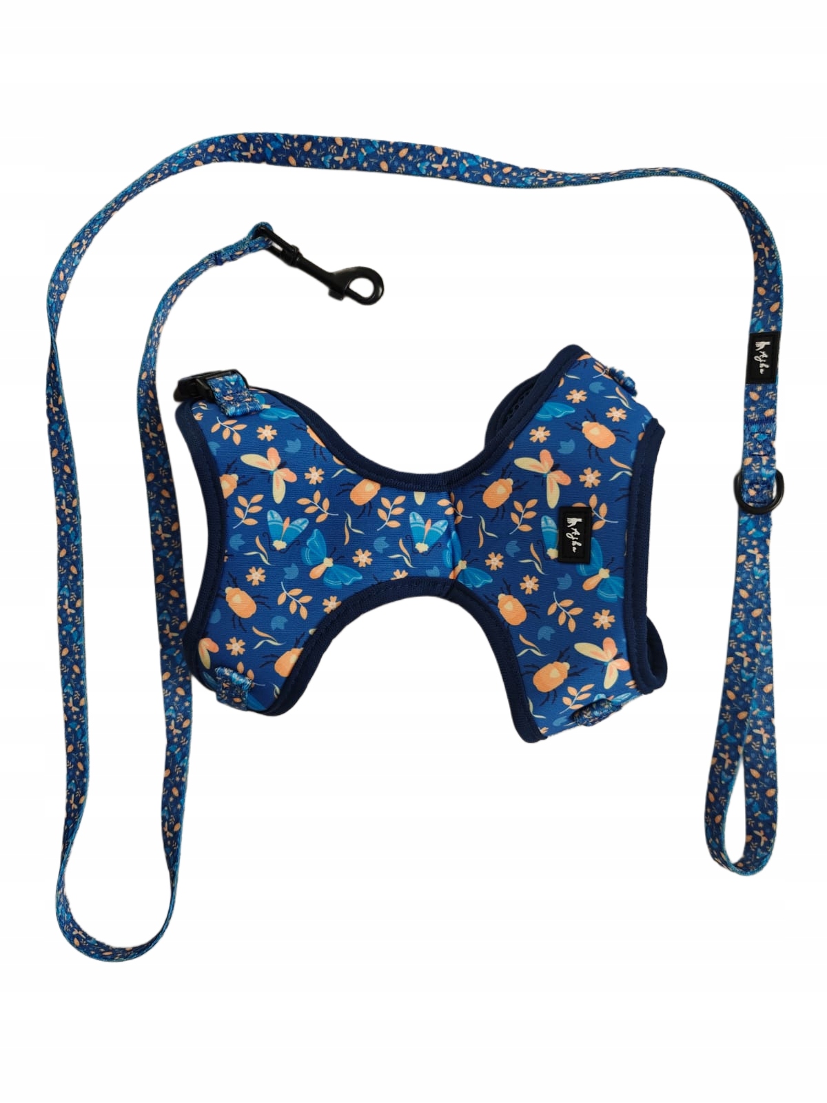 Levně Stylová vycházková sada pro psa, vodítko, postroj, velikost S