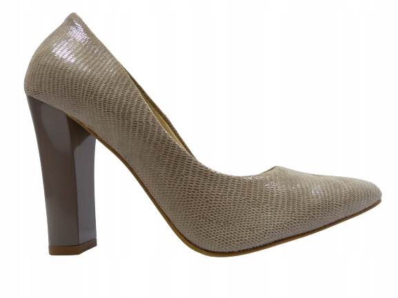 Capucino dámské kožené lodičky sloupek Sala 35