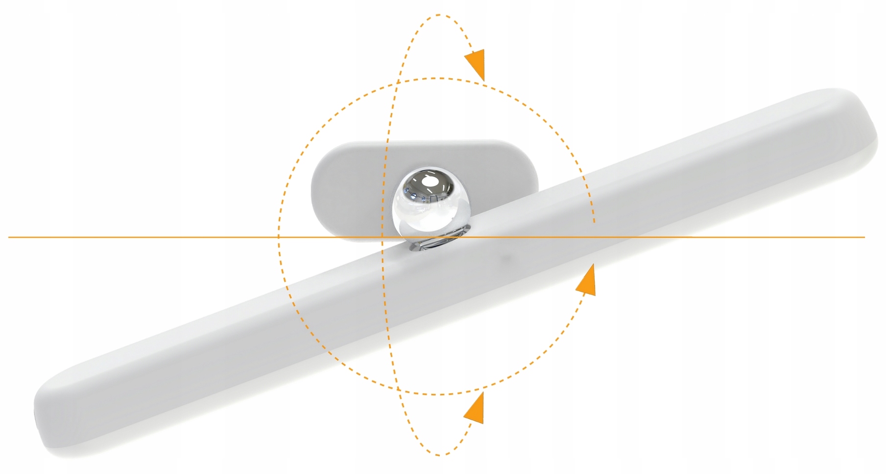 Bezprzewodowa Lampka LED biurko magnetyczna Nocna BIAŁA pod szafkę magnes Styl nowoczesny