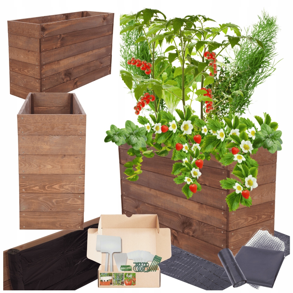 Vyvýšený záhon zeleninový záhon truhlík pařeniště květináč impregnace 54x90x30