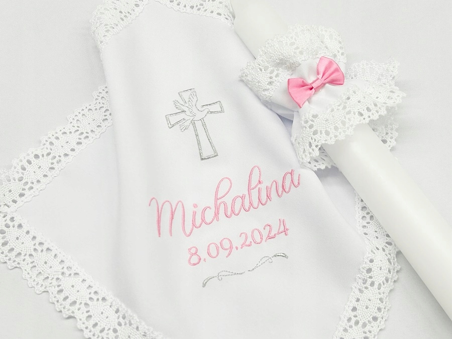 SZATKA ŚWIECA PROFITKA DO CHRZTU - HAFT Rodzaj zestaw