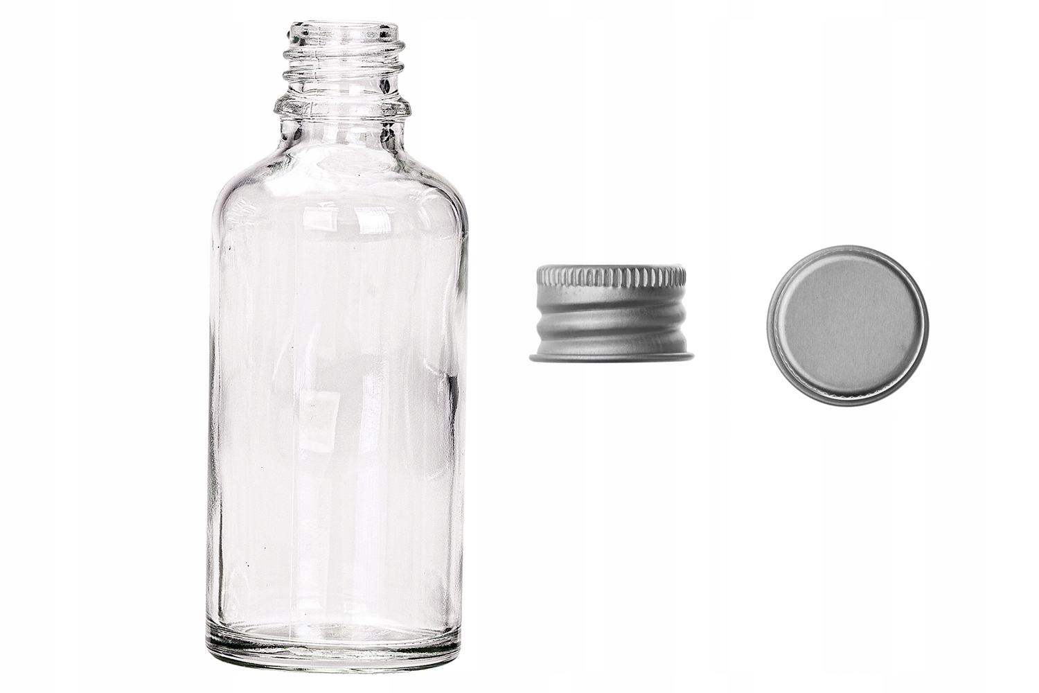

Butelka szklana bezbarwna 100 ml nakrętka aluminio