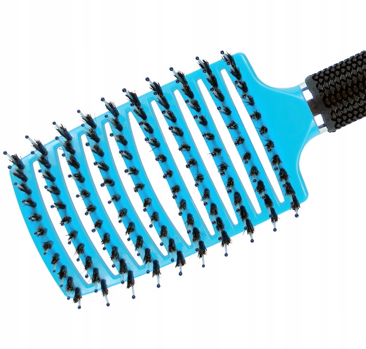 PROFILOWANA Szczotka do włosów z WŁOSIEM DZIKA Kolor dominujący odcienie niebieskiego