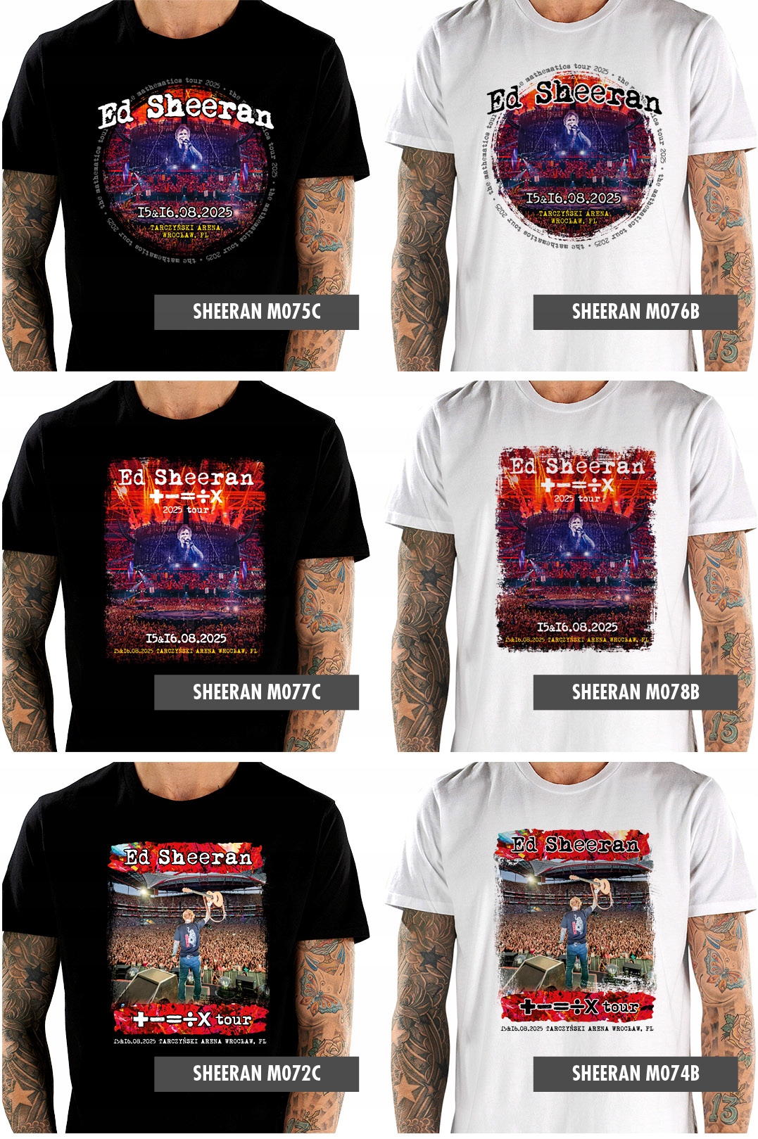 ED SHEERAN THE MATHEMATICS TOUR 2025 WROCŁAW T SHIRT KOSZULKA