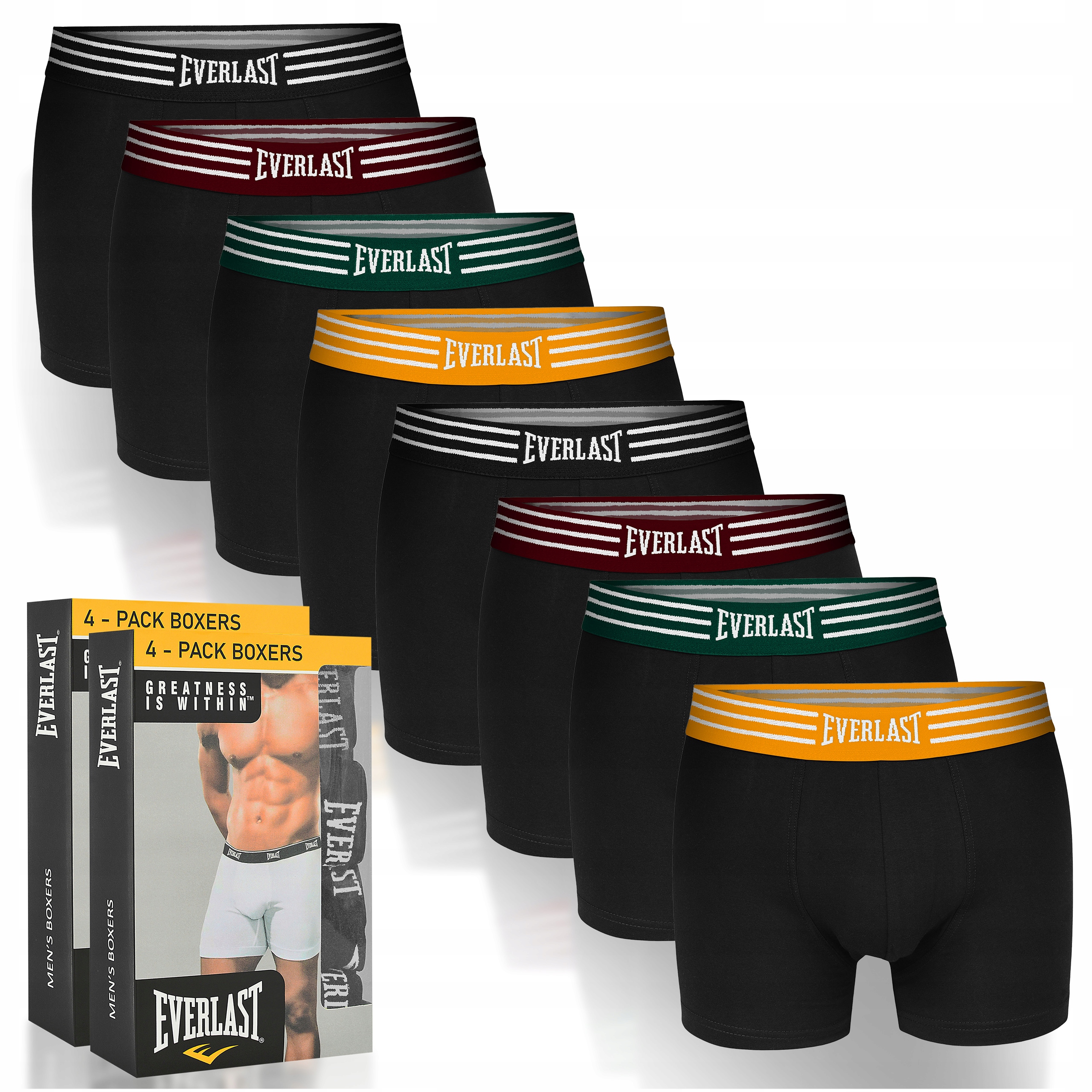 Pánské boxerky Everlast , kusů sada Bavlna černá, guma, retro, velikost M