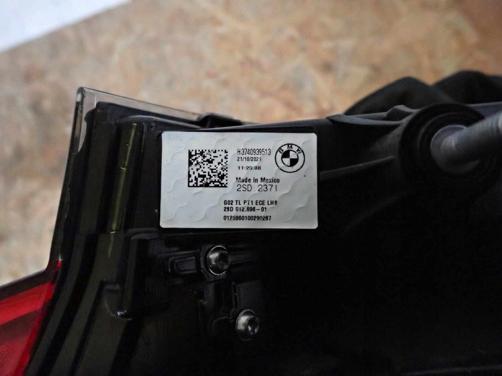 light left rear left rear part BMW X4 G02 2018- 2SD012696
