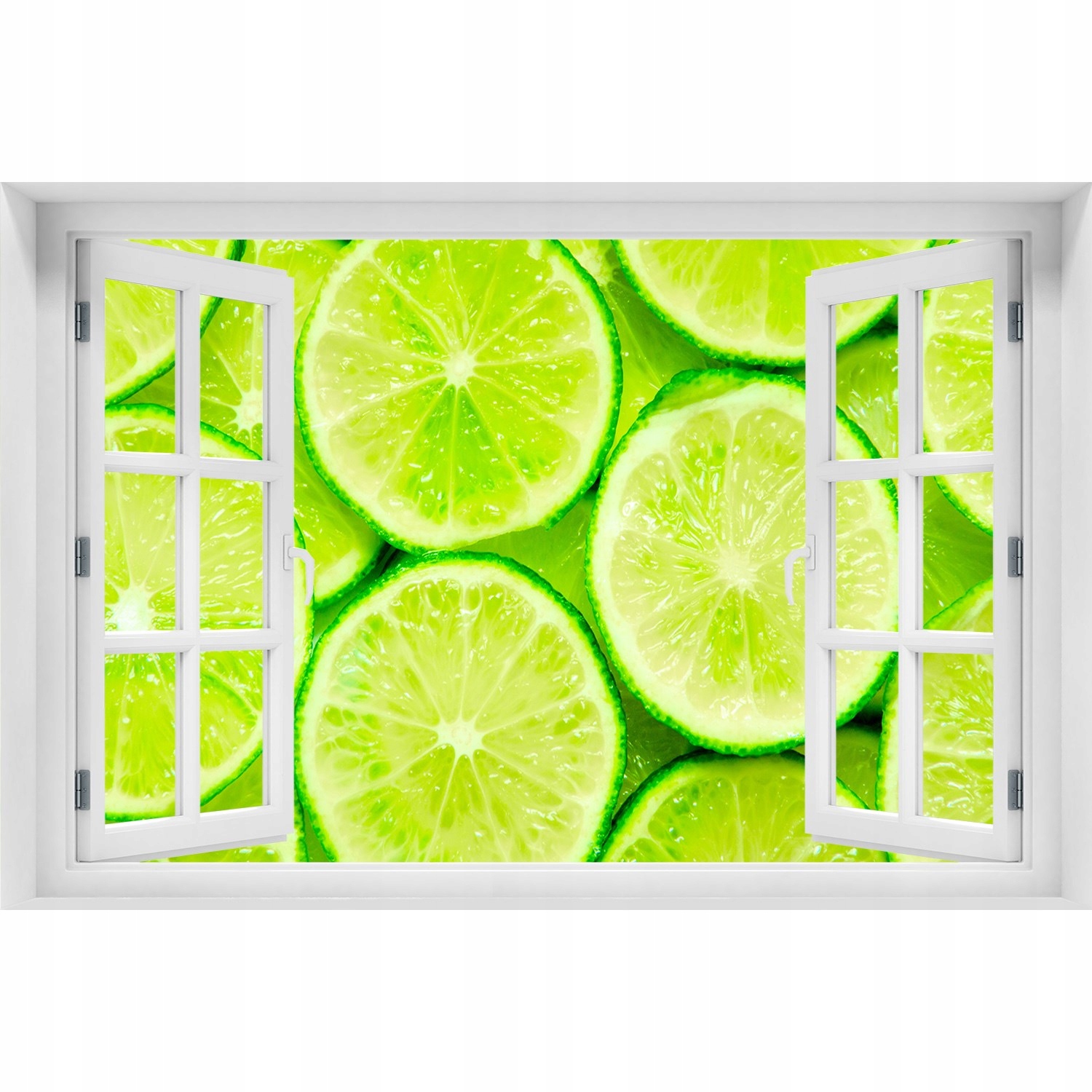 

3D Okno Naklejka Samoprzylepna Limonki 90x60
