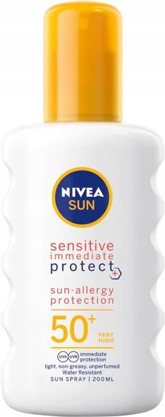 Nivea Sprej Na Opalování Sensitiv E Spf 50+ (sluneční Sprej) 200 ML Unisex