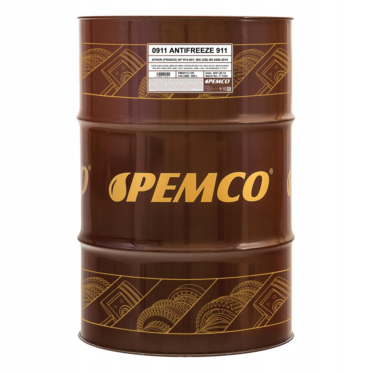 PEMCO ANTIFREEZE 911 CONCENTRATE 208l концентрат