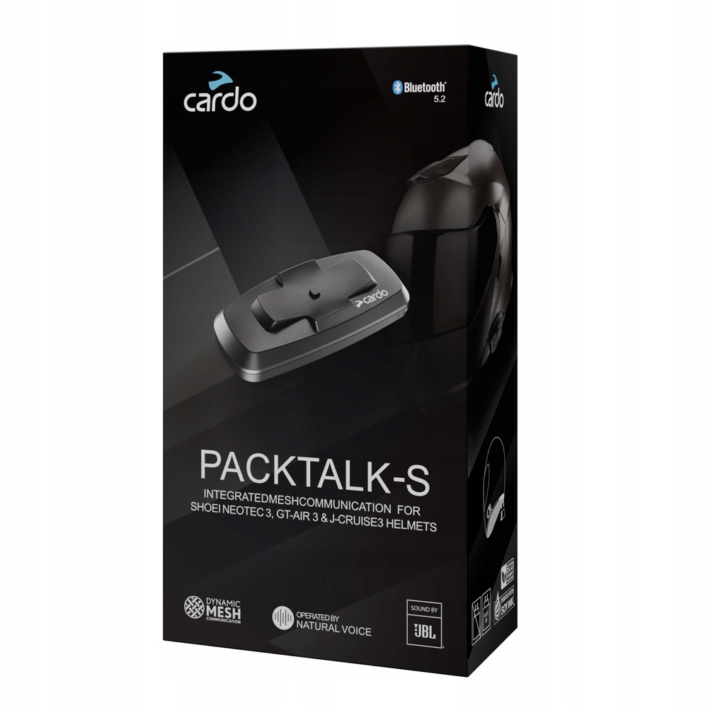 Cardo interkom pre Shoei Packtalk-S Single, GT-Air 3, Neotec 3, J-Cruise 3