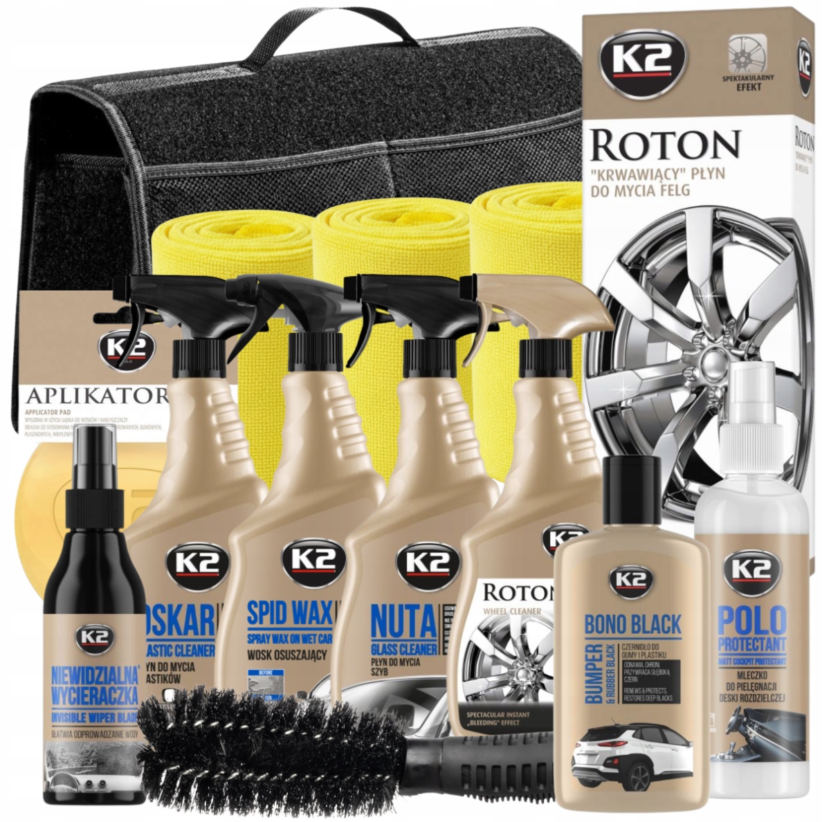 Zestaw czyszczenia samochodu Kosmetyków mycia pielęgnacji Duży K2