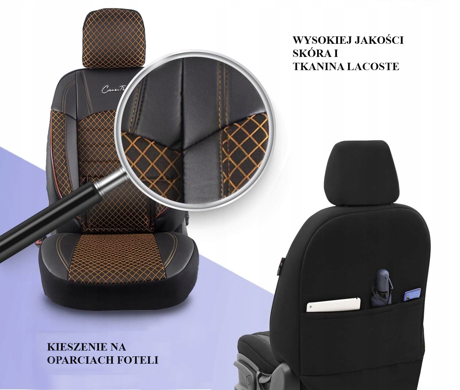 VW TOUAREG TIGUAN CADDY CC AMAROK POKROWCE NA FOTELE SAMOCHODOWE Rodzaj Dedykowane