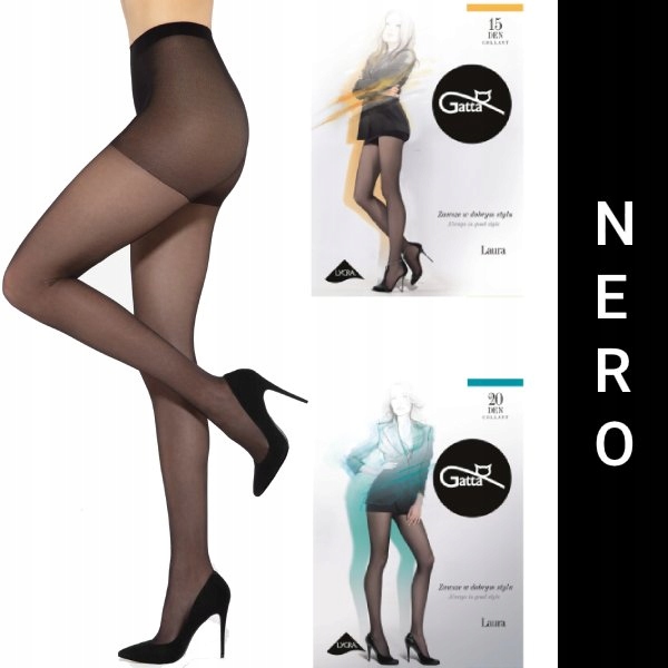 

Gatta Laura gładkie rajstopy damskie 15/20 Den