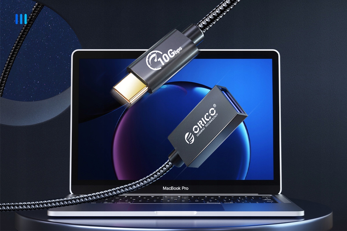 ORICO KABEL USB-C-USB-A 3.1 Quick Charge 3.0 3A 1M Stan opakowania oryginalne