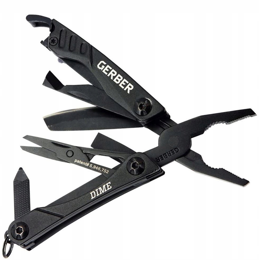 Multitool Dime Black mini multitool 12v1 s otvírákem a nůžkami