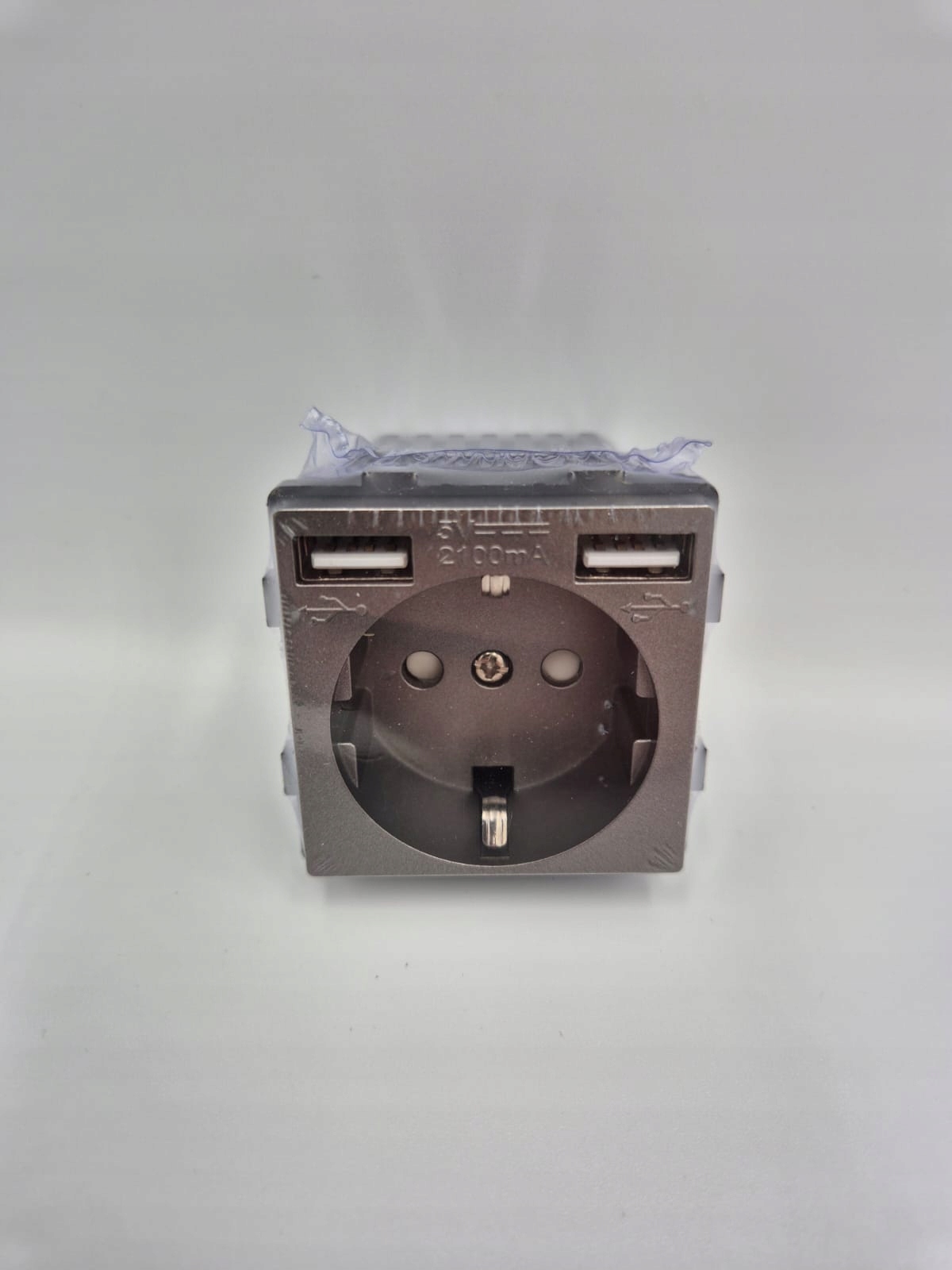 BSEED Gniazdko Schuko USB Typ C Szybkie Ładowanie 20W Szklane Szare — miniatura 8