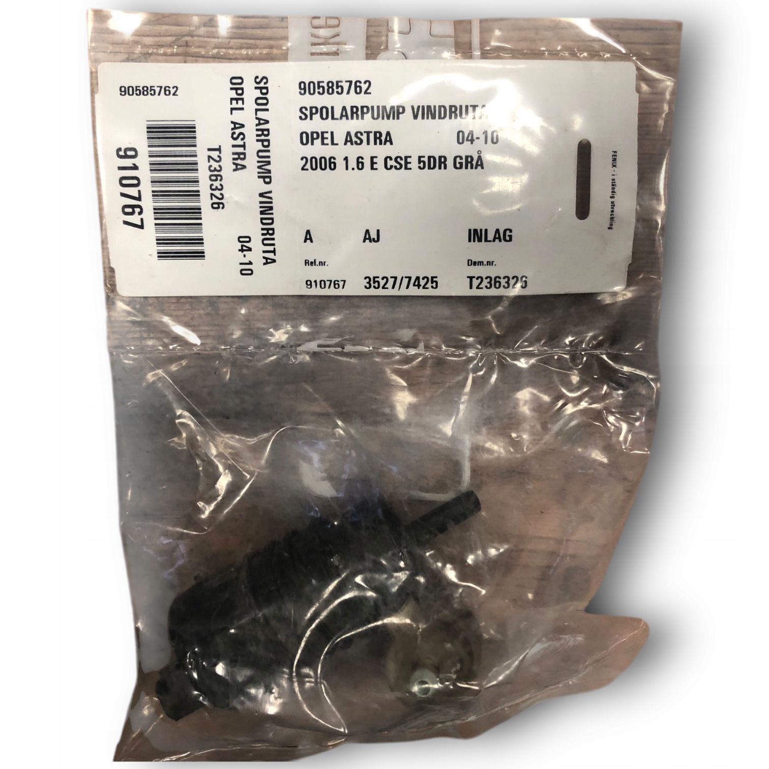 OPEL ASTRA POMPKA SPRYSKWIACZY 90585762